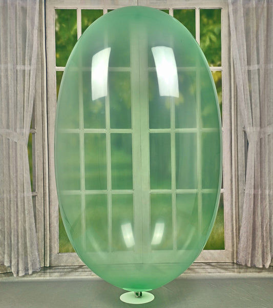 5 x 33"/85 cm x 47"/120 cm giant balloons*Crystal green and transparent*