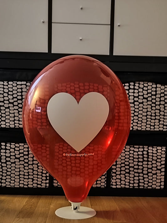 10 x Tuf-Tex ∅ 17"/ 43cm Luftballons * Crystal Red Printed Heart *