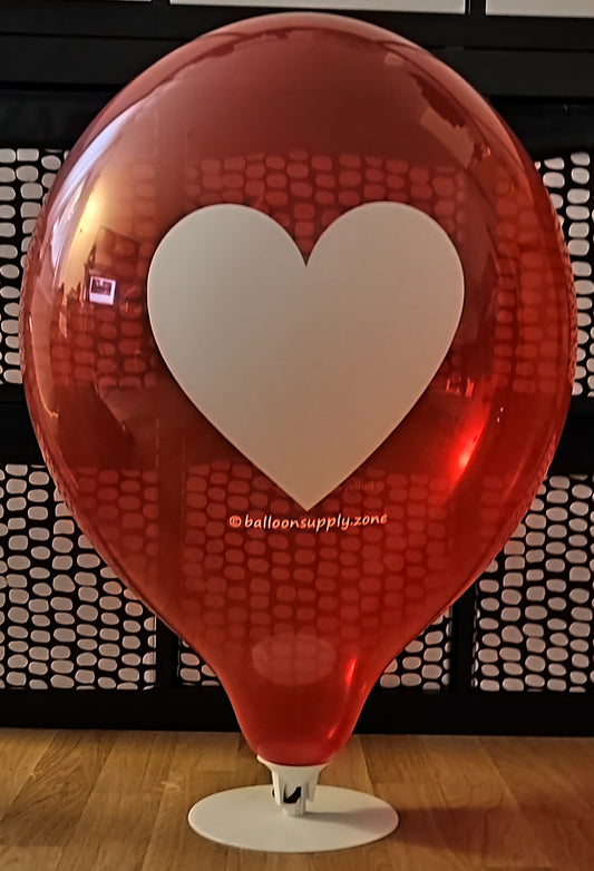 10 x Ballons Tuf-Tex ∅ 17"/ 43cm * Coeur Imprimé Rouge Cristal *