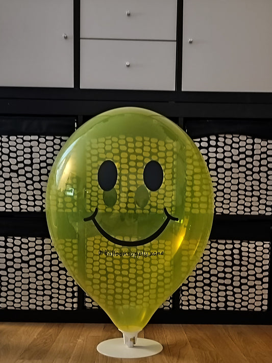 10 x Ballons Tuf-Tex ∅ 17"/ 43 cm *Sourire imprimé jaune cristal*